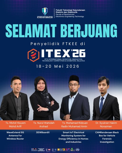 Selamat Maju Jaya dan Maju Jaya Kepada Wakil Universiti Ke Pertandingan ITEX 2026 